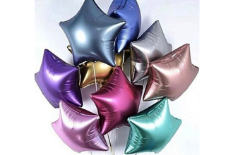 Звезда фольгированная 45 см САТИН