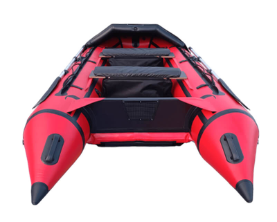 Моторная лодка ДИКИЙ 380 НДНД с тентом красный транец