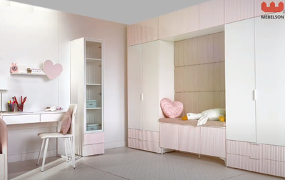 Композиция Детской ЗЕФИР Белое дерево/Пудра розовая