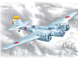 Сборная модель: (ICM 72162) Советский бомбардировщик СБ 2М-100A