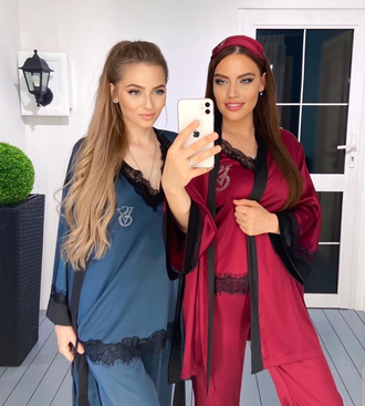 Домашняя одежда Виктория Сикрет 6в1 цвет бордовый