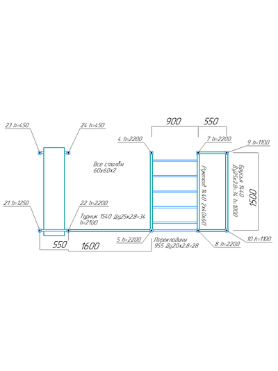 Спортивная площадка Workout W165