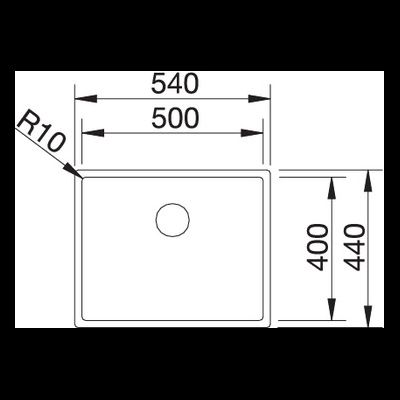 Мойка Blanco CLARON 500-U с отв. арм. InFino, Durinox