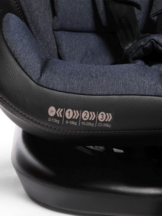 Автокресло Baby Care Shelter 0-36кг, IsoFix, поворотная база 360, Eco Black / Jeans
