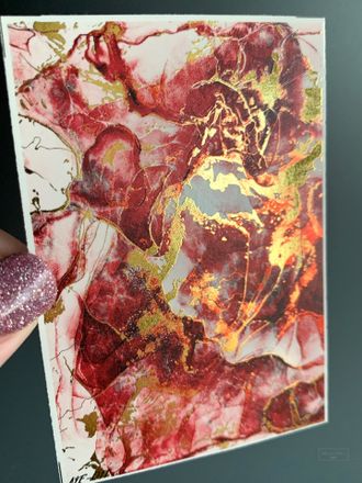 Слайдеры фольгированная акварель Alcohol Ink NF-011 GOLD