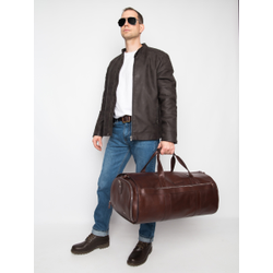 Кожаный портплед / дорожная сумка Milano Premium 
brown (арт. 4035-53)