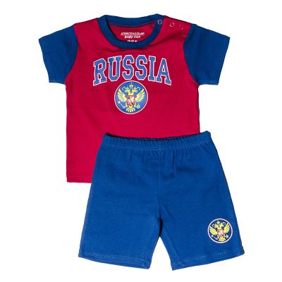 Костюм РОССИЯ футболка+шорты (12-18мес) 22380