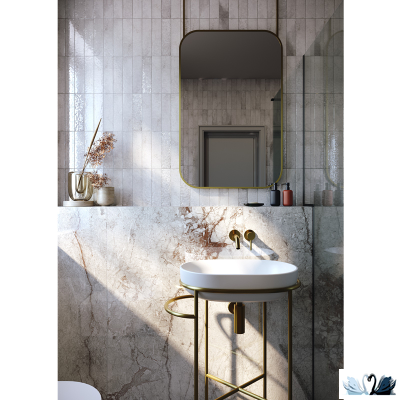 Плитка Creto Aquarelle Grass 5,8х24 см глянцевая