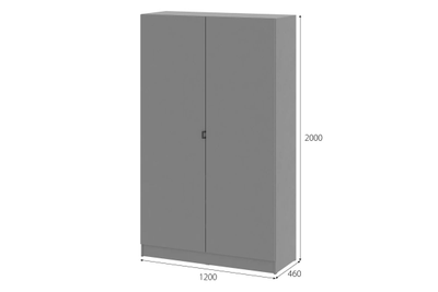 Энни 1200 шкаф двустворчатый распашной Графит