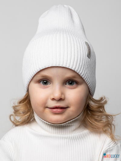 Шапка 25301-01 50%хлопок 50%акрил, белый 56-58