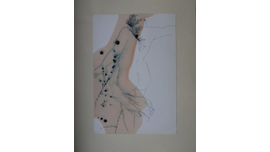 МИХАЙЛОВ В.С. ОБНАЖЕННАЯ 1990-Е ГГ. БУМАГА, ТУШЬ 24Х16,5 (742)