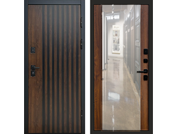 Дверь входная Кантри с большим зеркалом