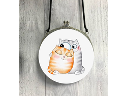 Сумка круглая Котики №6