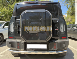 Защита заднего бампера двойная с перемычками Папа Тюнинг d60/42 для JETOUR T2 2024-