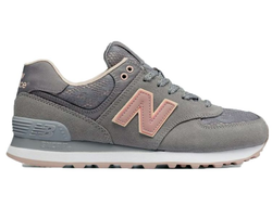 New Balance 574 Серые с розовым (38, 39)