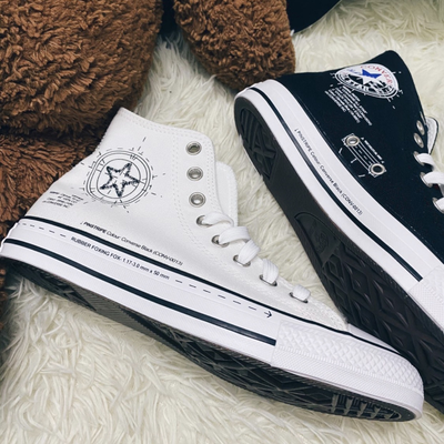 Converse full white high top