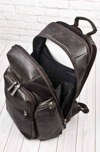 Кожаный рюкзак Bertario brown (арт. 3102-04)