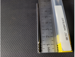 Фреза 3 мм  удлиненная HRC55 твердосплавная 3-х зубая по цветному металлу 10/75 мм