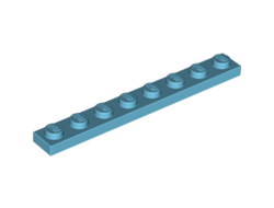 Plate 1 x 8, Medium Azure (3460 / 6074793)