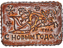 Тульский Пряник "Дед Мороз на санях" 700 гр.