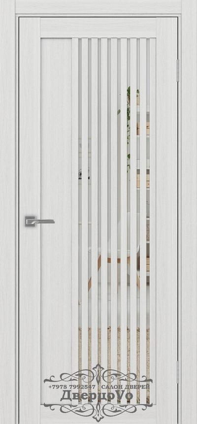 OPTIMA PORTE (ОПТИМА ПОРТЕ)/ TURIN (ТУРИН) 544.2 ЯСЕНЬ СЕРЕБРИСТЫЙ/ ПОЛОТНО ОСТЕКЛЕННОЕ