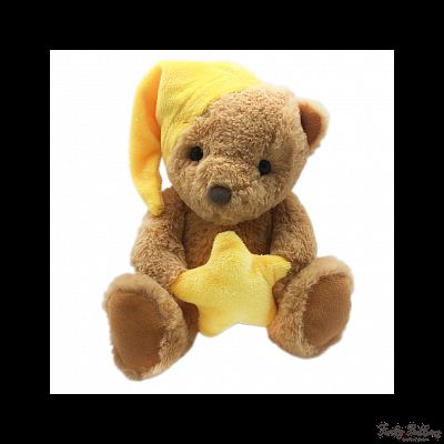 Мягкая игрушка "Медвежонок в жёлтом колпачке"