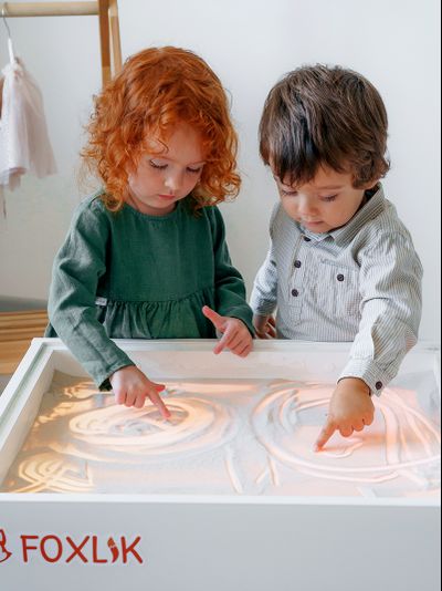 Световой стол-песочница FOXLIK 10-в-1 "Алфавит"