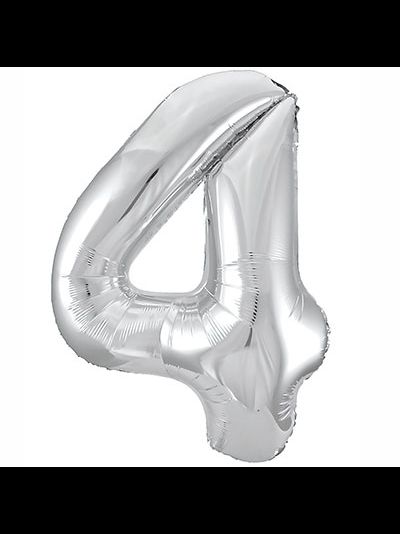 Фольгированный шар Цифра серебро