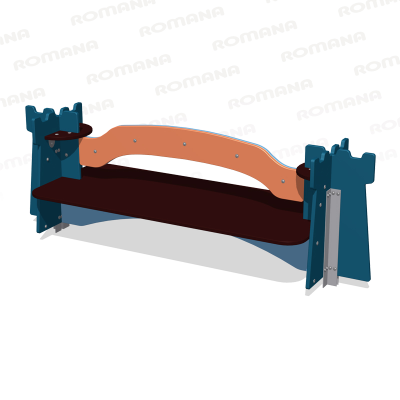 Скамейка двусторонняя со спинкой (фанера) Romana 115.72.00