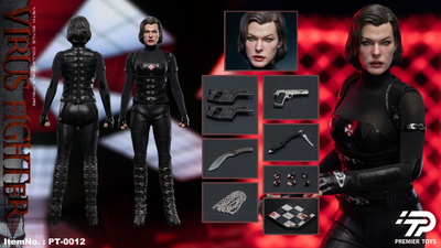 Элис (Мила Йовович, "Обитель Зла 5: Возмездие") - Коллекционная ФИГУРКА 1/6 virus fighter (PT-0012) - Premier Toys