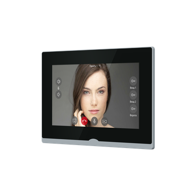 IMPULSE 7 IP WIFI KIT BLACK - комплект из 7" HD сенсорного WIFI монитора и вызывной панели с считывателем RFID-ключей Mifare, встроенный регистратор (фото) (Tuya/Smart Life)