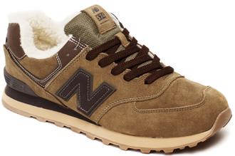 New Balance 574 Light Brown с мехом