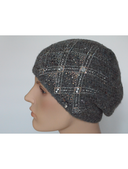 Серый берет с украшениями Vizio Италия 6699
