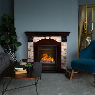 Электрокамин Dublin Rock AO с очагом 3D Olympic