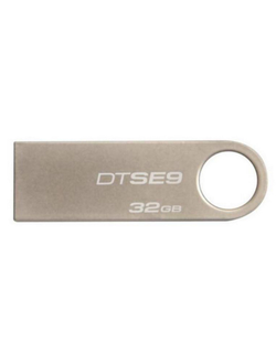 Флеш-память Kingston DataTraveler SE9, 32Gb, USB 2.0, металл, серый, DTSE9H/32GB