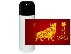 Термос с символикой "Быка" №10