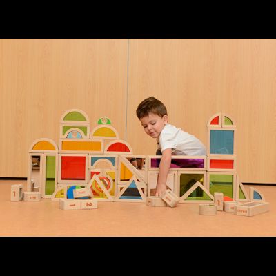 Радужные блоки с зеркалами (58 шт)