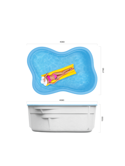Композитный бассейн 4,08 х 2,78 х 1,55 "Флоран" Franmer