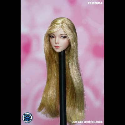 Женская голова (скульпт) с длинными волосами (блонд) 1/6 scale  (SDDX04A) - SUPER DUCK