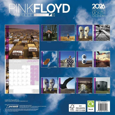 Pink Floyd Official Календарь 2026 Квадратный формат