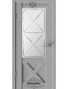 ISTOKDOORS (ИСТОКДОРС) БЕЛАРУСЬ/ КАНТРИ-1/ БЕЛАЯ ЭМАЛЬ ПО ШПОНУ ДУБА/ ПОЛОТНО ОСТЕКЛЕННОЕ