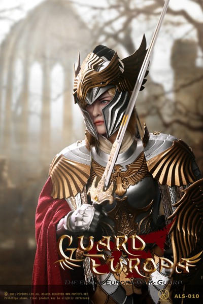 Рыцарь-стражница в серебряной броне  - Коллекционная ФИГУРКА 1/6 Eagle Knight Guard Silver armor Version (ALS010) - POPTOYS