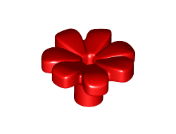 Plant Flower with Bar and Small Pin Hole, Red (32606 / 6182260 / 6452533)