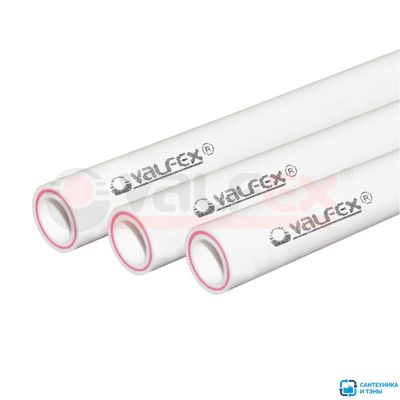 Труба полипропиленовая армированная стекловолокном PN20 VALFEX SDR7.4 40 белая в Тамбове