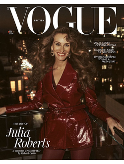Vogue British February 2024 Julia Roberts Cover, Иностранные журналы в Москве, Intpressshop