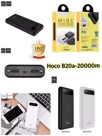 Повербанк power bank Hoco B20A 20000 mAh Black ОПТОМ