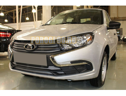 Защита радиатора Lada Granta 2018- (3 части) chrome верх