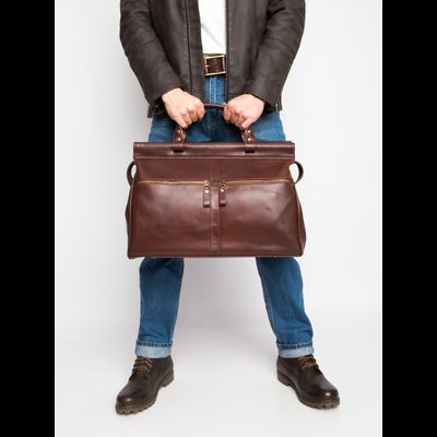 Кожаный саквояж Veano Premium brown (арт. 4004-53)