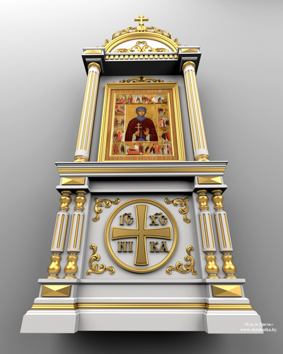Изготовление киота, киот ручной работы, SketchUp, SketchUpvray, render, vray, 3dmodel
