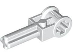 Technic, Axle  2L with Reverser Handle Axle Connector, White (6553 / 4163527 / 6420462)